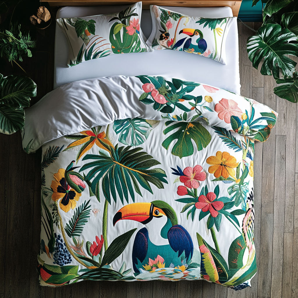 Parrot Tropical Forest WU2201016CL Duvet Cover Set