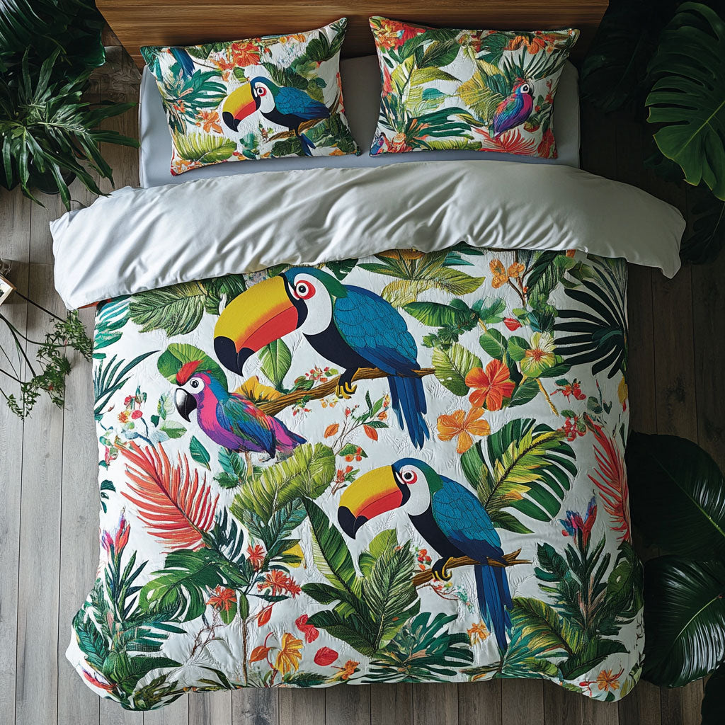 Parrot Tropical Forest WU2201017CL Duvet Cover Set