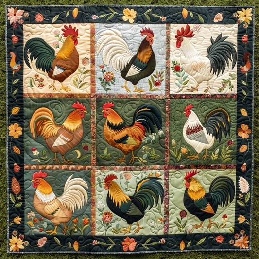 Patchwork Chicken XR0908024CL Quilt