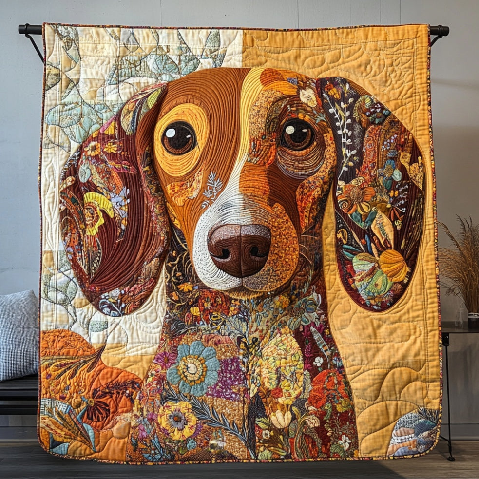 Patchwork Dachshund WU0401061CL Quilt