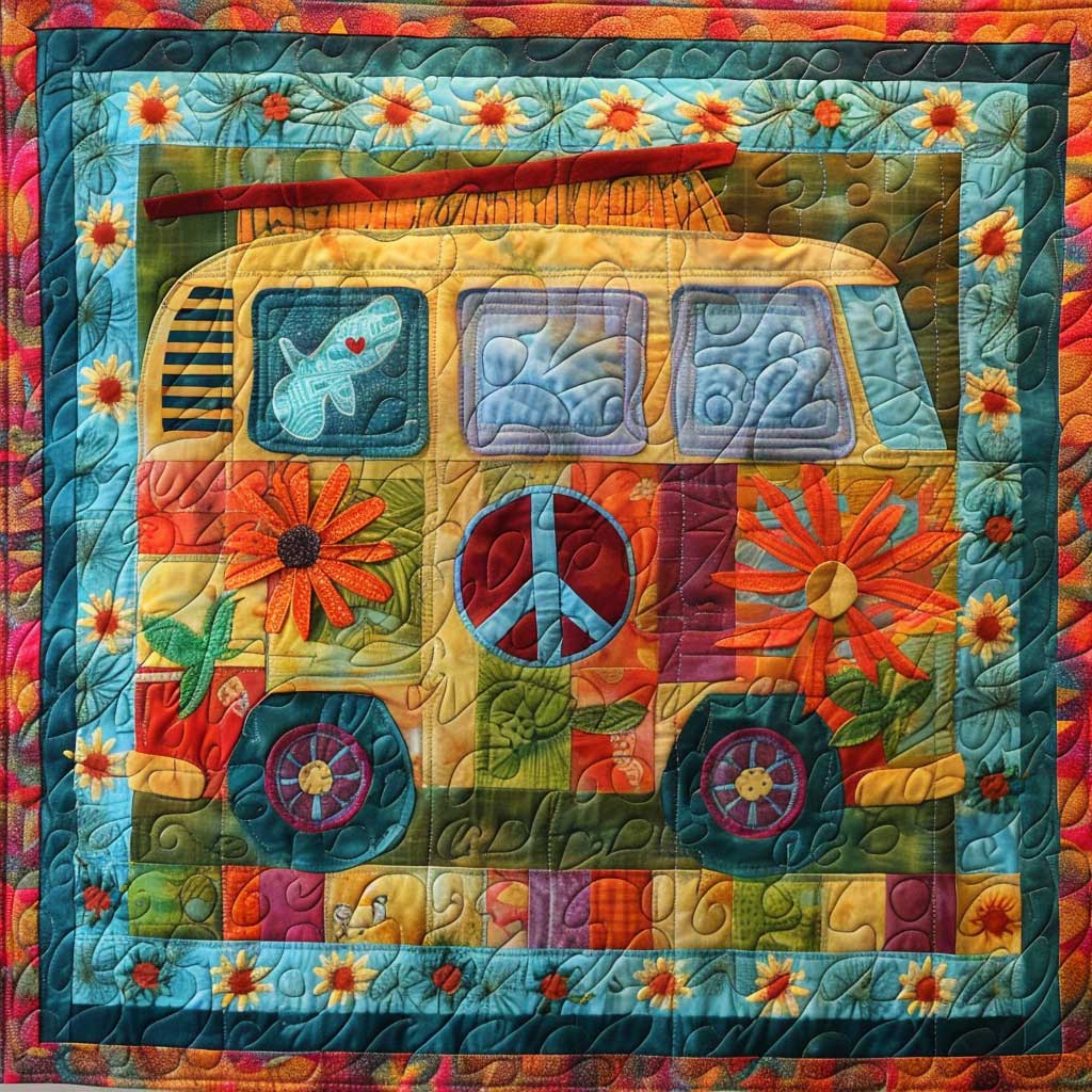 Peace Hippie Van XR2707012CL Quilt