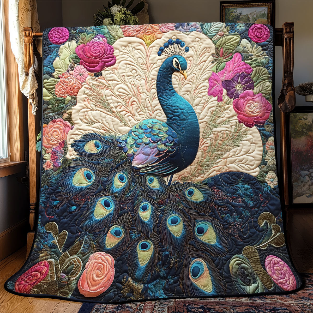 Peacock Floral YR0302048CL Quilt