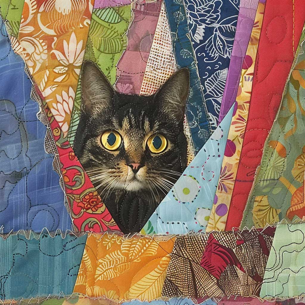 Peeking Cat WJ0108022CL Quilt