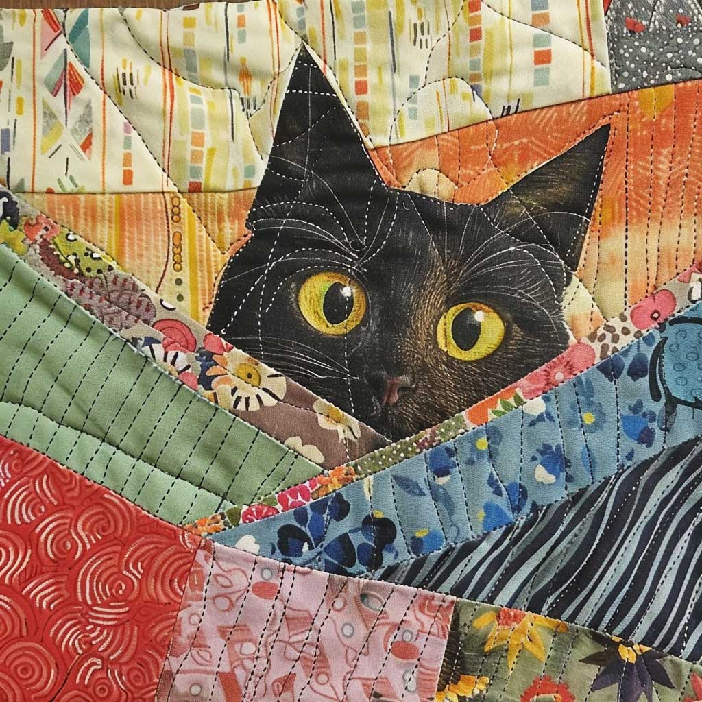 Peeking Cat WJ1907031CL Quilt