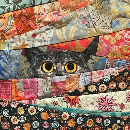 Peeking Cat WJ2907034CL Quilt