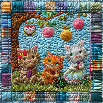 Playful Yarn Cats XR2907004CL Quilt