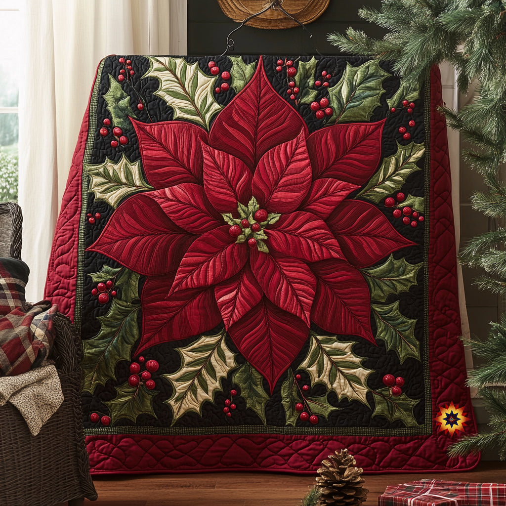 Poinsettia WU0911002CL Quilt