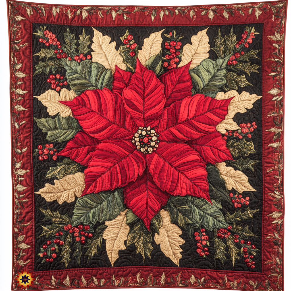 Poinsettia WU0911003CL Quilt