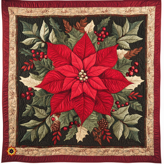 Poinsettia WU0911004CL Quilt