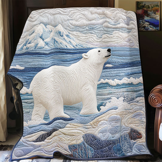 Polar Bear In Sea WX1303031CL Quilt