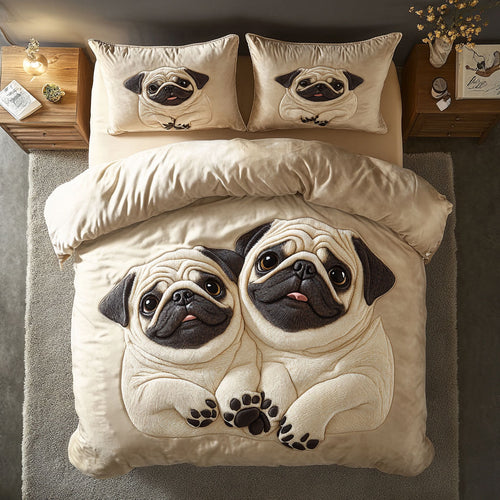 Pug Look At My Paws WU1102008CL Duvet Cover Set