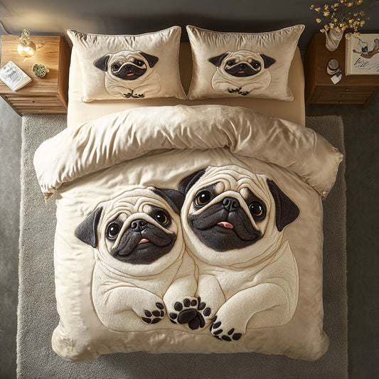 Pug Look At My Paws WU1102008CL Duvet Cover Set