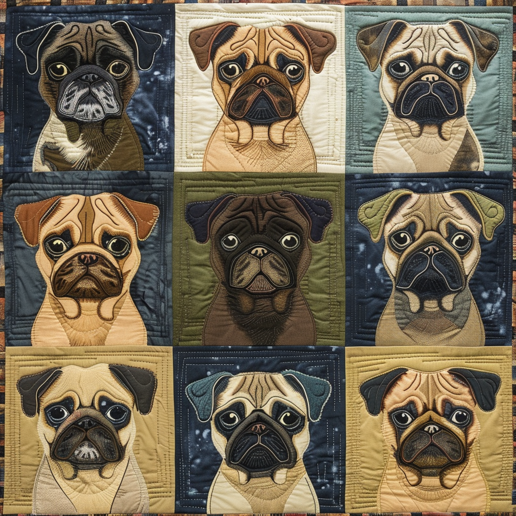 Pug Lovers XR1206008CL Quilt