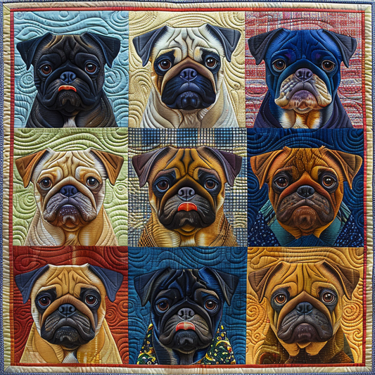 Pugs XR1805002CL Quilt