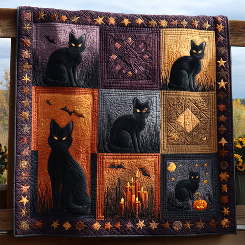 Pumpkin Cat Party CW0508037CL Quilt