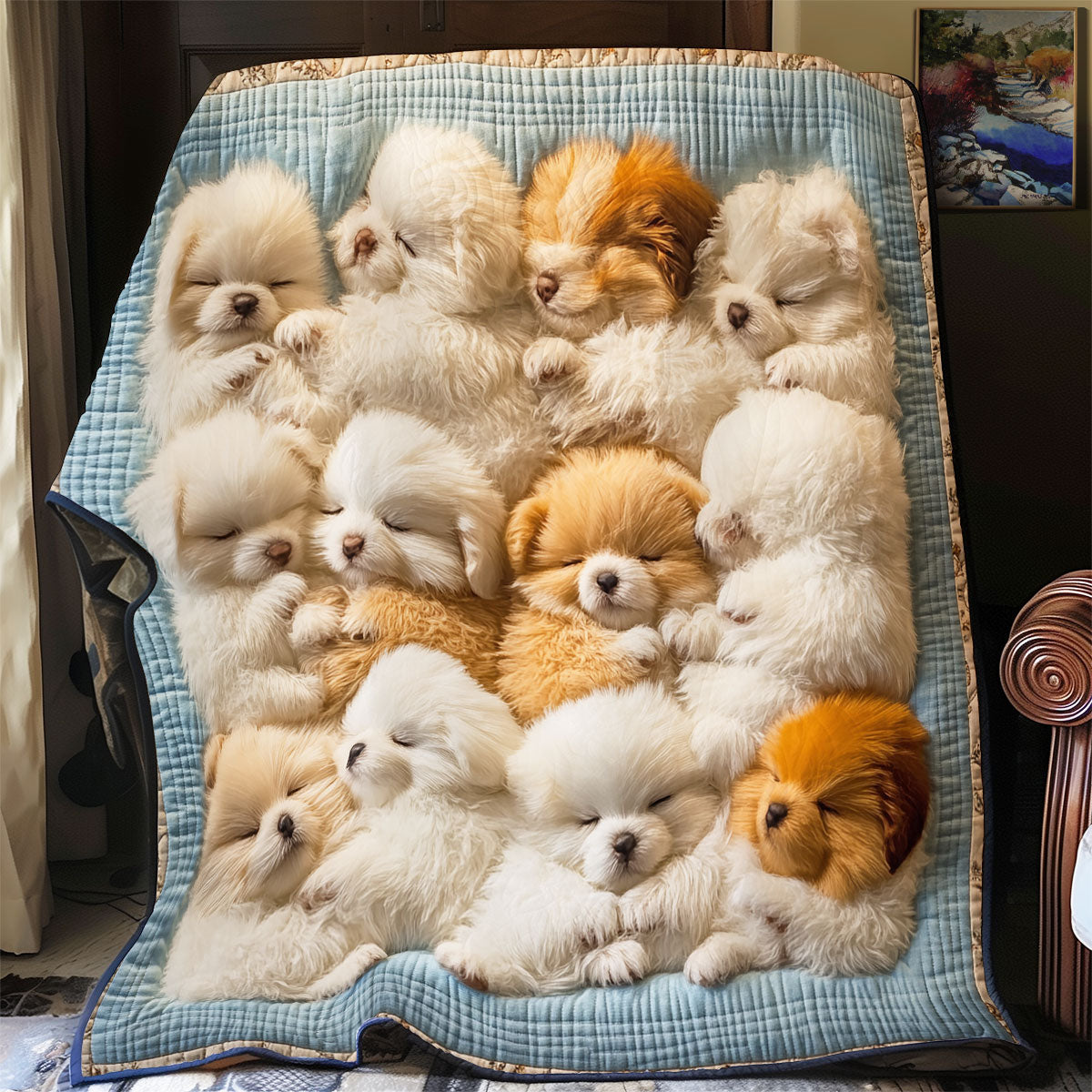Puppy Bliss YR3001018CL Quilt