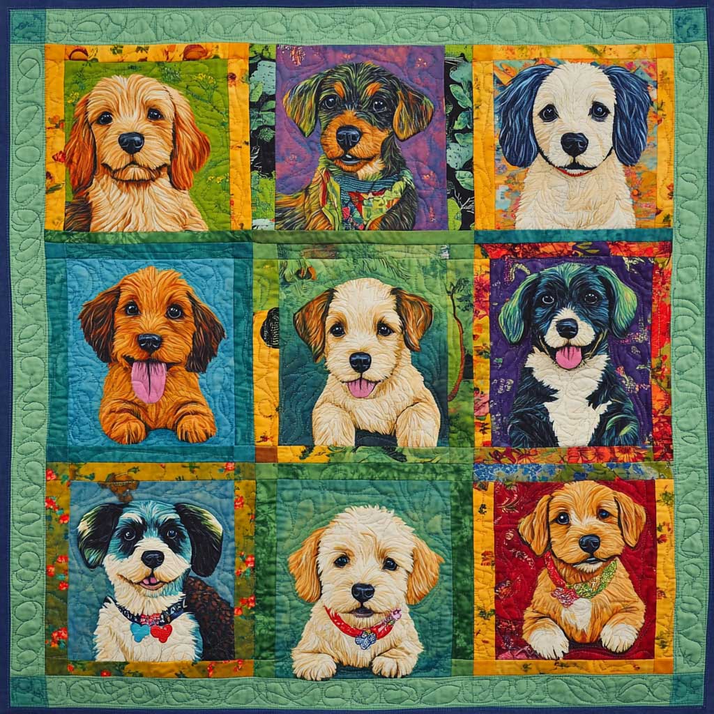 Puppy Pose XR0508049CL Quilt