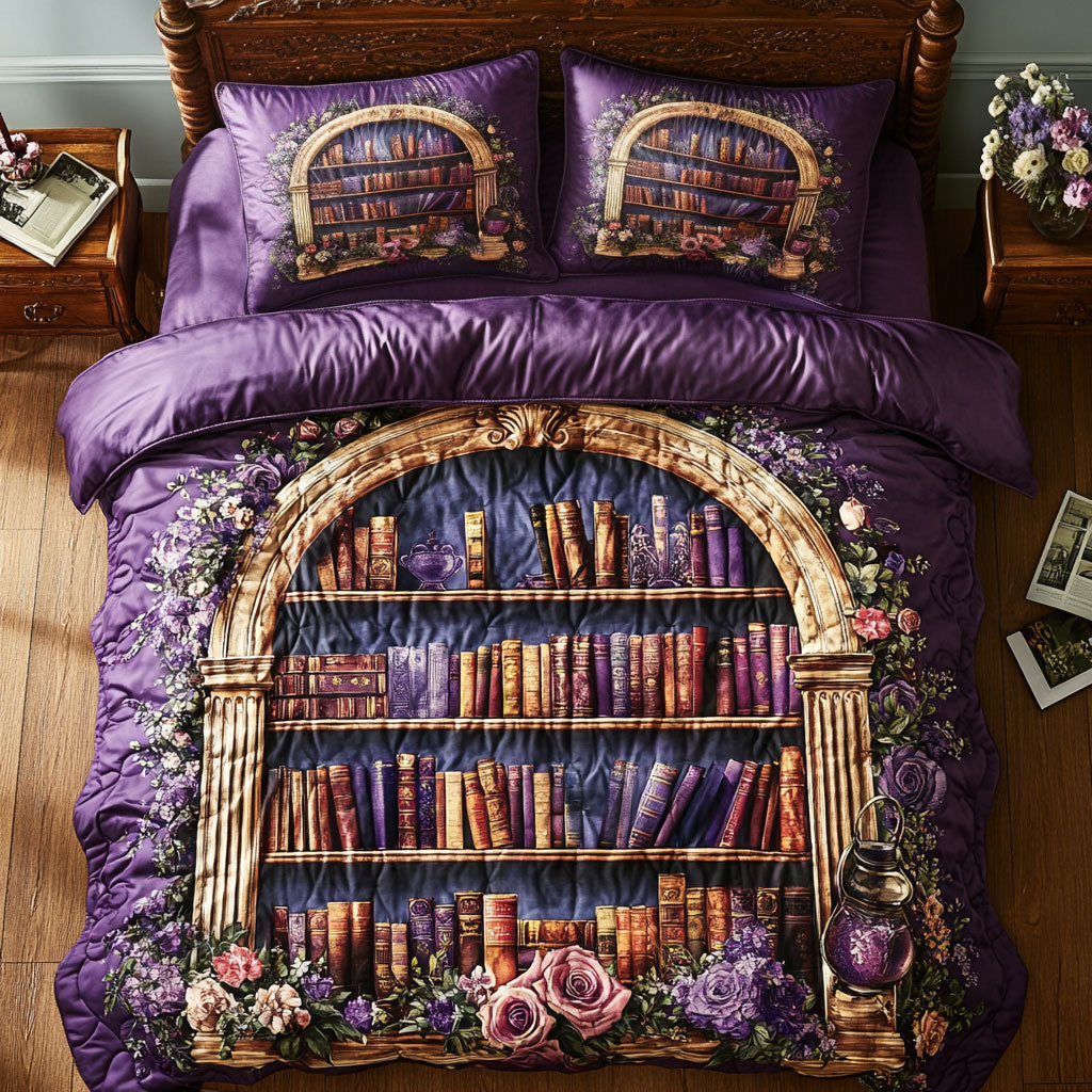 Purple Bookshelf WU0403018CL Duvet Cover Set