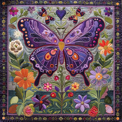 Purple Buffterfly WO2307003CL Quilt