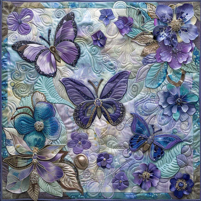 Purple Butterflies XR0207021CL Quilt