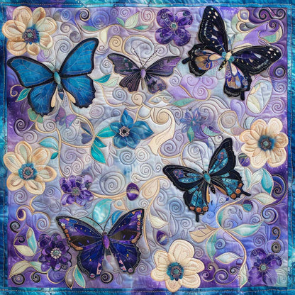 Purple Butterflies XR0207023CL Quilt