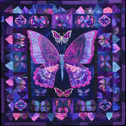 Purple Butterflies XR0907001CL Quilt