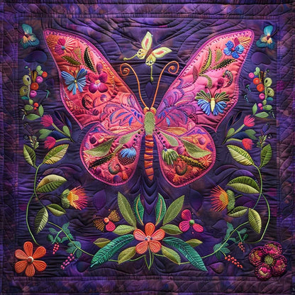 Purple Butterfly WJ1707017CL Quilt