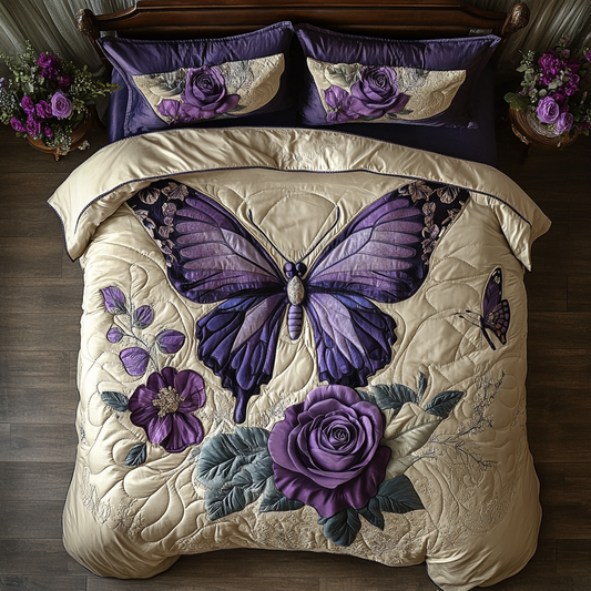 Purple Butterfly YR1702009CL Duvet Cover Set