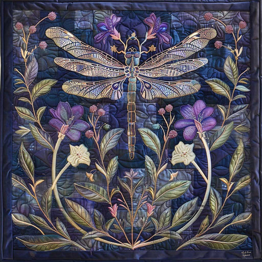 Purple Dragonfly WM2507001CL Quilt