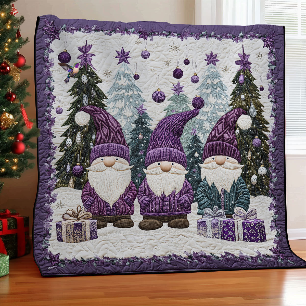 Purple Gnome WU1812040CL Quilt