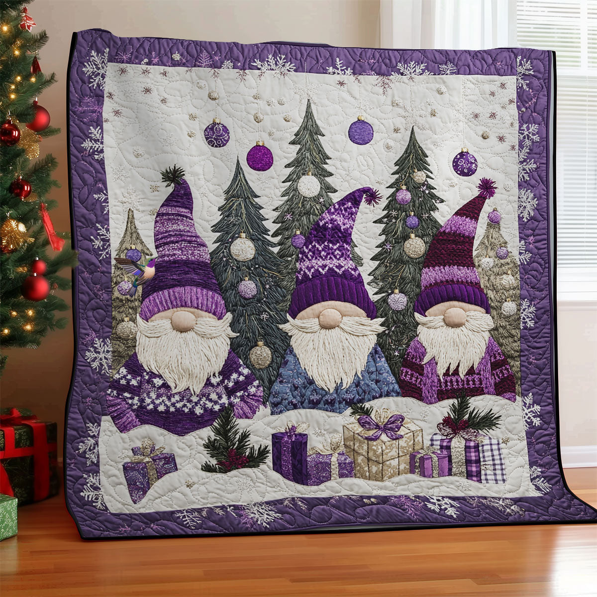 Purple Gnome WU1812041CL Quilt