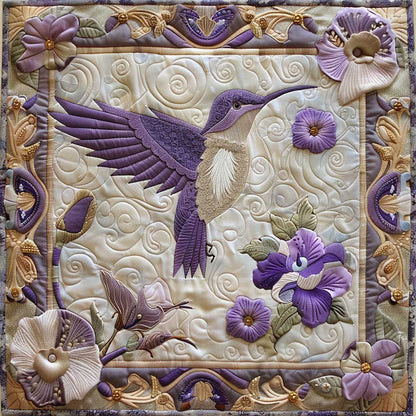 Purple Hummingbird Elegance XR0509002CL Quilt