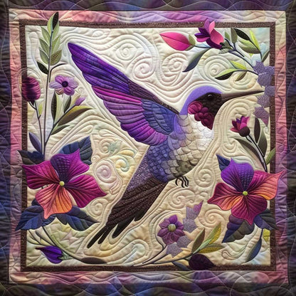 Purple Hummingbird WJ2607022CL Quilt