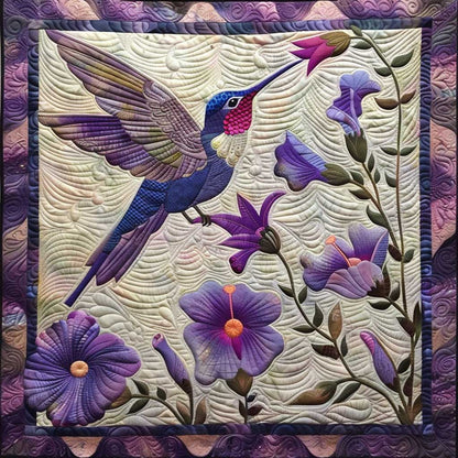 Purple Hummingbird WJ2607025CL Quilt