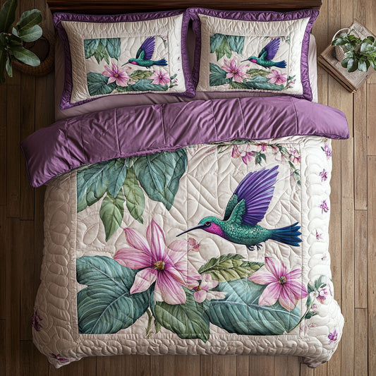 Purple hummingbird YR1403009CL Duvet Cover Set