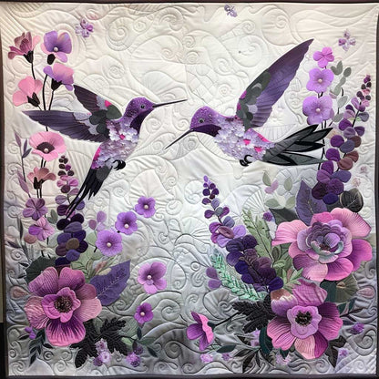 Purple Hummingbirds XR2706004CL Quilt