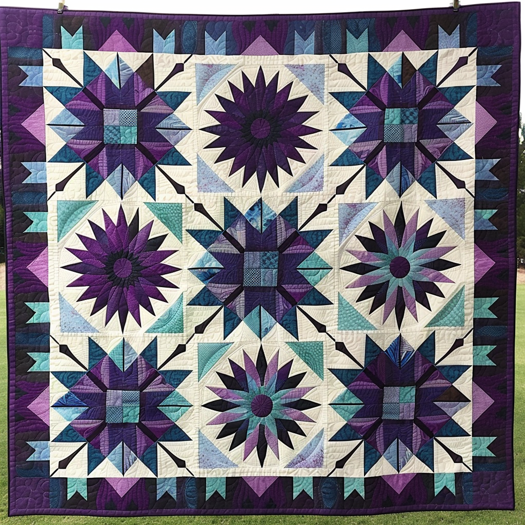 Purple Star Native American XR3005008CL Quilt