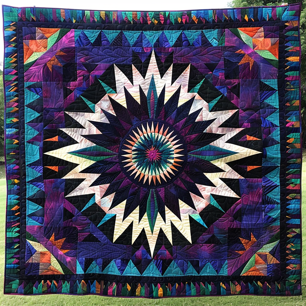 Purple Star Native American XR3005011CL Quilt