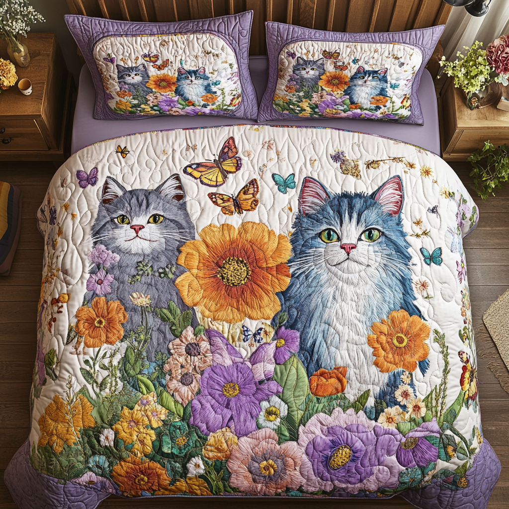 Purr Fect Blossom YR2401011CL Duvet Cover Set