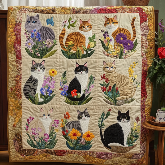 Purr Fect Garden YR0301019CL Quilt