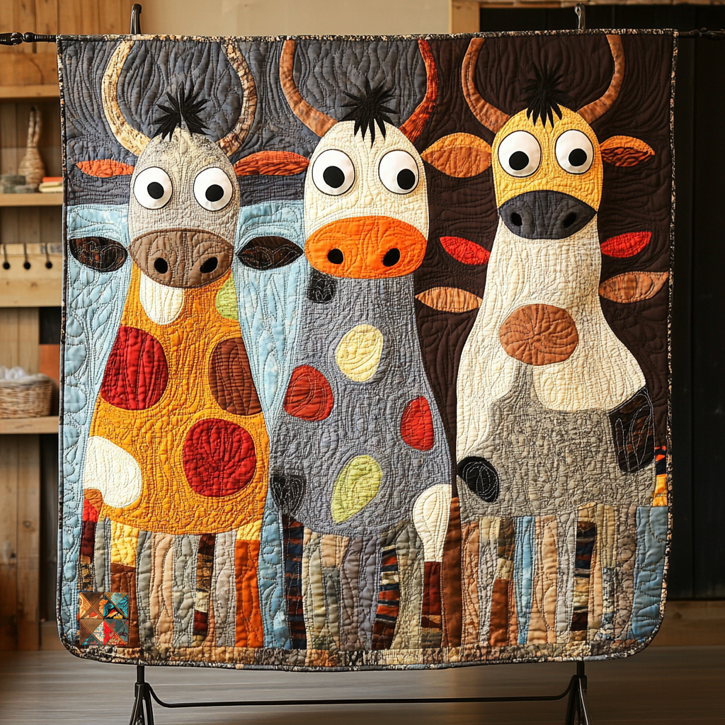 Quirky Cow WU1212008CL Quilt
