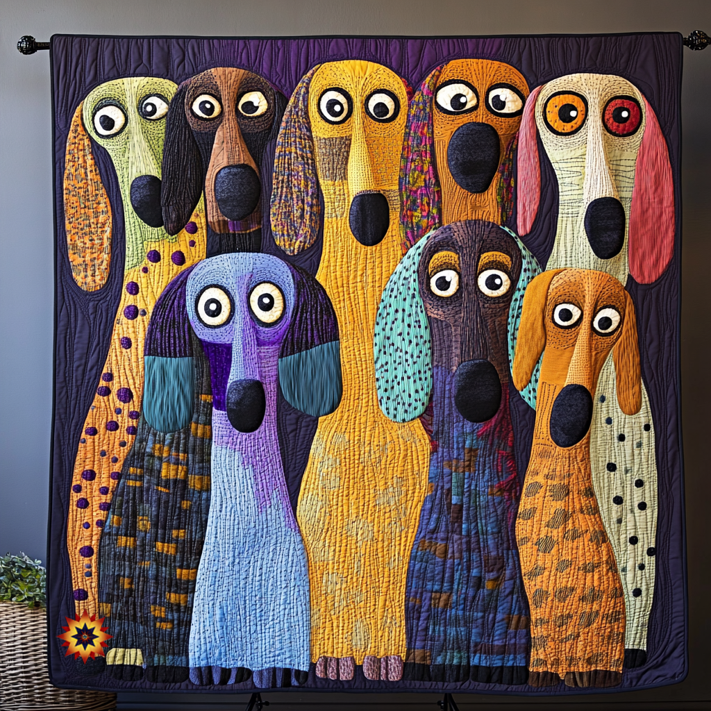 Quirky Dachshund WU1212023CL Quilt