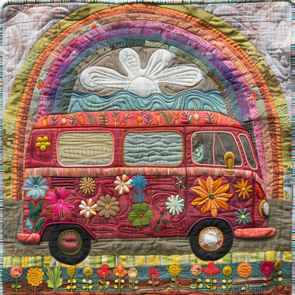 Rainbow Camper Van WM2707001CL Quilt