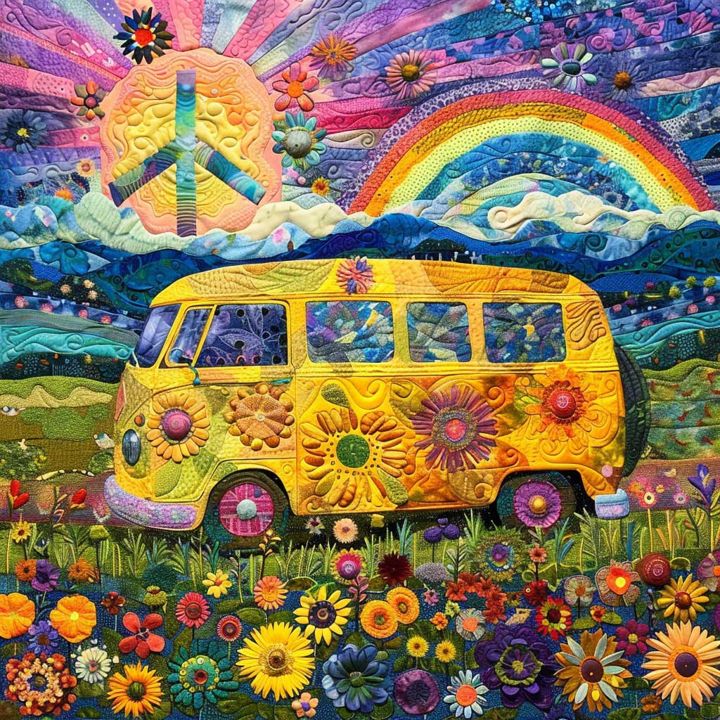 Rainbow Camper Van WM2707002CL Quilt