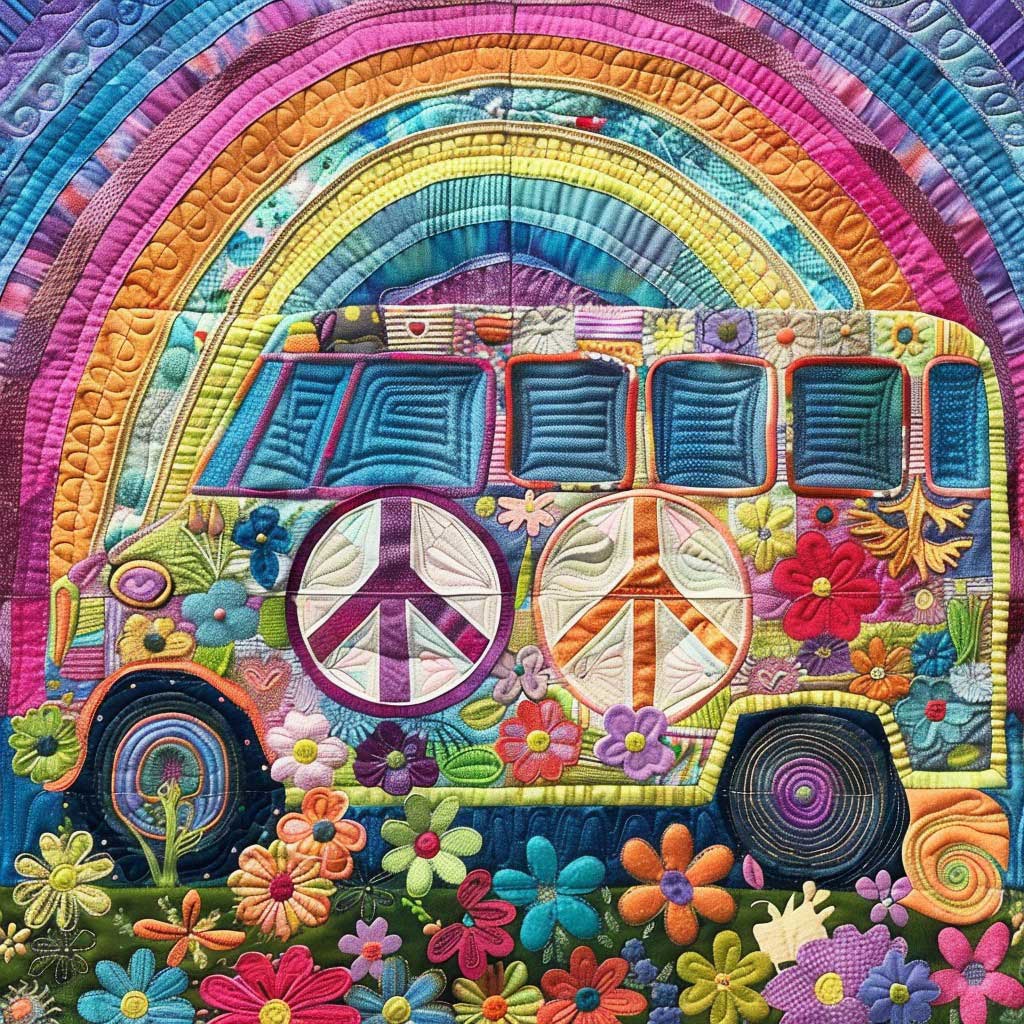 Rainbow Camper Van WM2707004CL Quilt