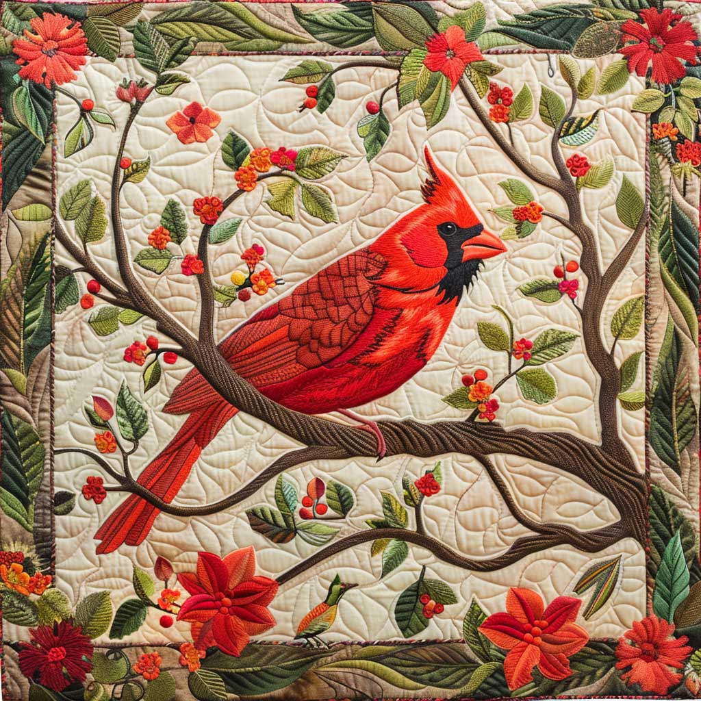 Red Cardinal WJ0208025CL Quilt