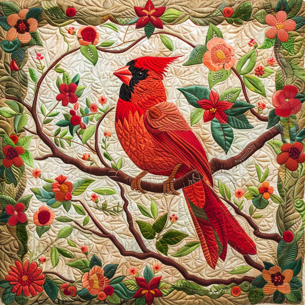 Red Cardinal WJ0208027CL Quilt