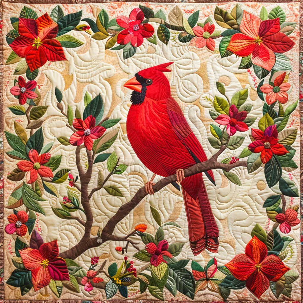 Red Cardinal WJ2707035CL Quilt