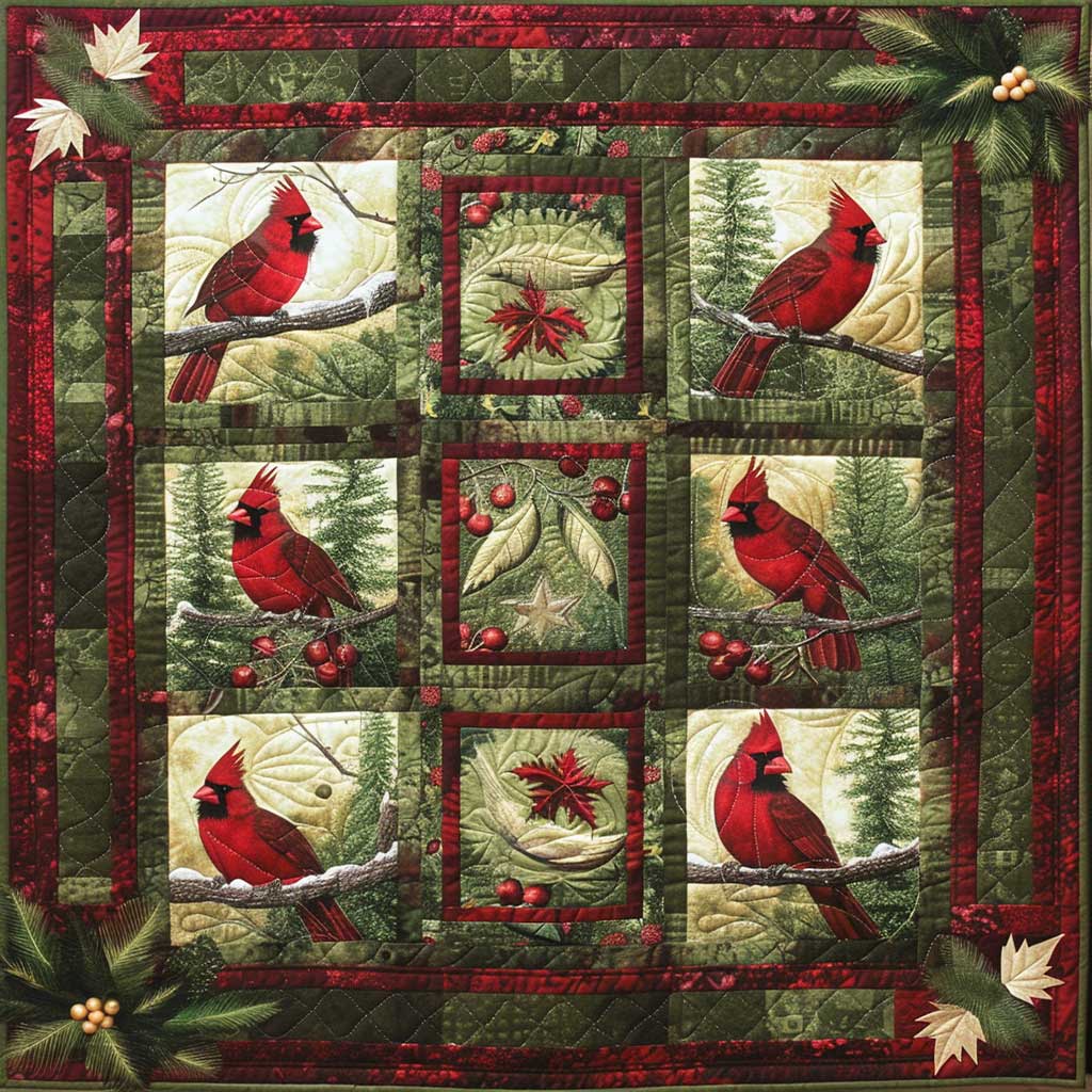 Red Cardinal WJ3107029CL Quilt