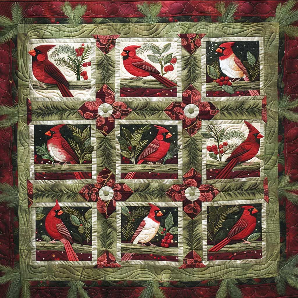 Red Cardinal WJ3107031CL Quilt
